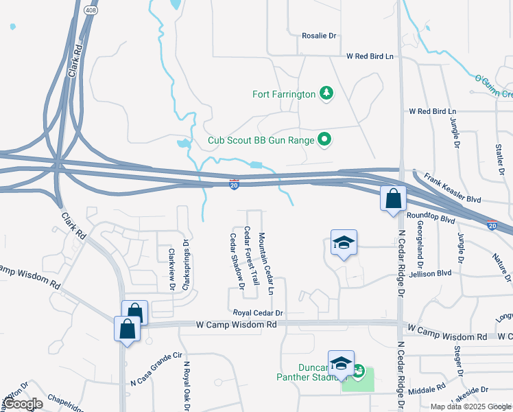 map of restaurants, bars, coffee shops, grocery stores, and more near 6639 Mountain Cedar Drive in Dallas