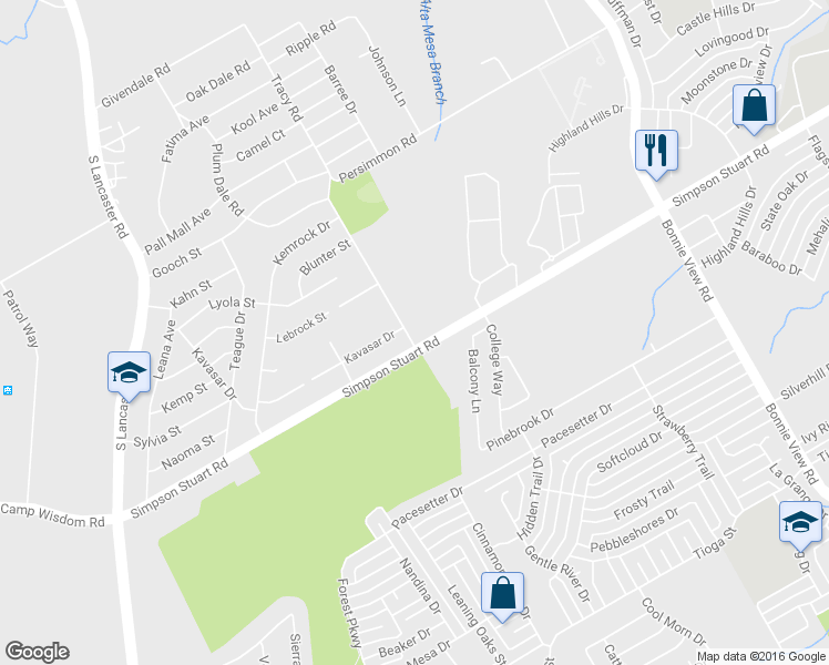 map of restaurants, bars, coffee shops, grocery stores, and more near 6334 Tracy Road in Dallas