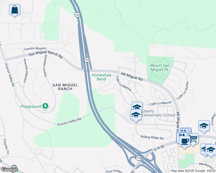 map of restaurants, bars, coffee shops, grocery stores, and more near 2121 Corte Condesa in Chula Vista