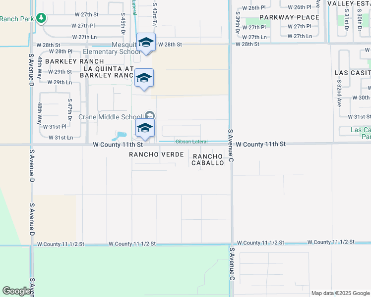 map of restaurants, bars, coffee shops, grocery stores, and more near 4321 West Charro Lane in Yuma