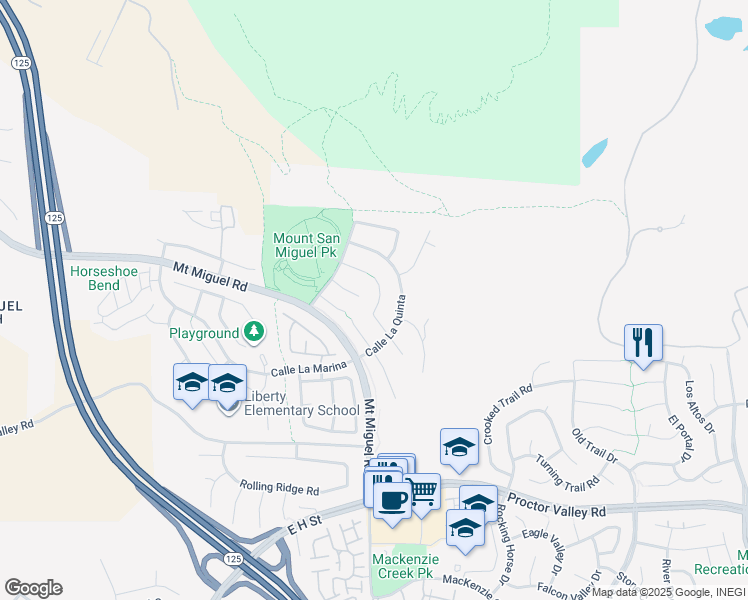 map of restaurants, bars, coffee shops, grocery stores, and more near 382 Plaza Toluca in Chula Vista