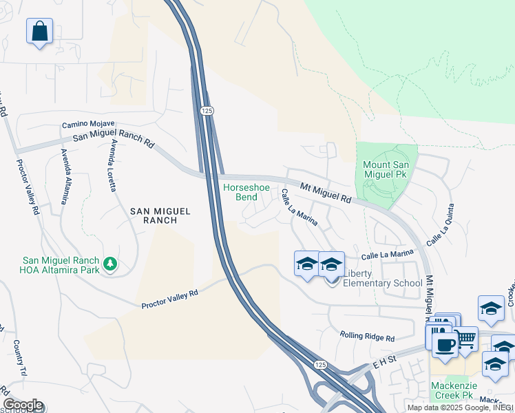 map of restaurants, bars, coffee shops, grocery stores, and more near 2121 Corte Condesa in Chula Vista