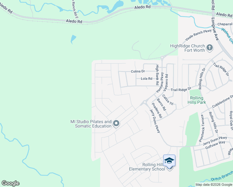 map of restaurants, bars, coffee shops, grocery stores, and more near 10600 Pleasant Grove Way in Fort Worth