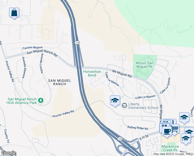 map of restaurants, bars, coffee shops, grocery stores, and more near in Chula Vista