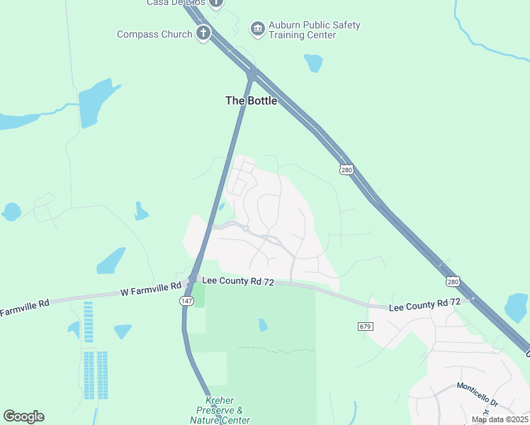 map of restaurants, bars, coffee shops, grocery stores, and more near 2707 Sophia Way in Auburn