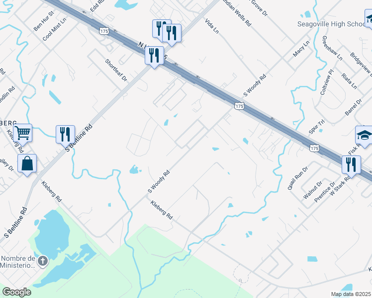 map of restaurants, bars, coffee shops, grocery stores, and more near 2042 Hollow Creek Drive in Dallas