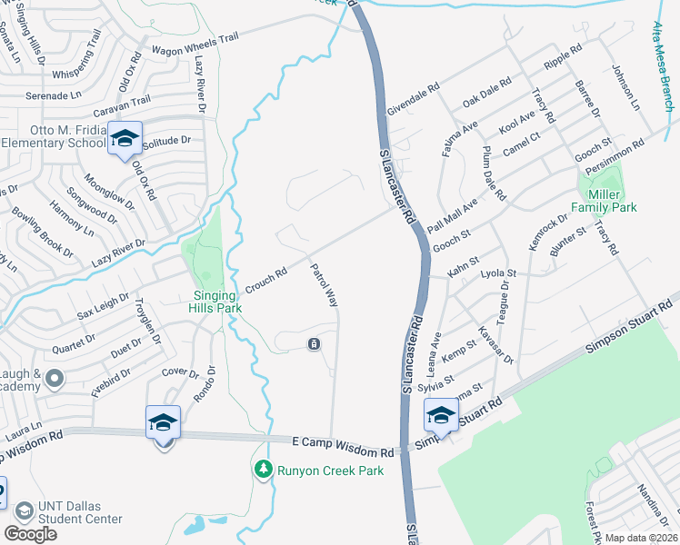 map of restaurants, bars, coffee shops, grocery stores, and more near 6712 Patrol Way in Dallas