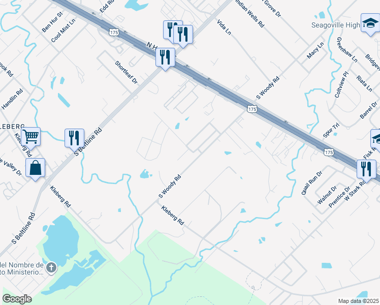 map of restaurants, bars, coffee shops, grocery stores, and more near 2049 Hollow Creek Drive in Dallas