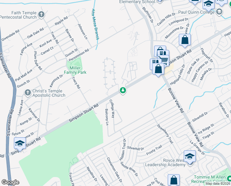 map of restaurants, bars, coffee shops, grocery stores, and more near in Dallas