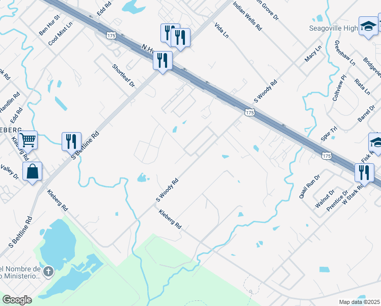map of restaurants, bars, coffee shops, grocery stores, and more near 2057 Hollow Creek Drive in Dallas