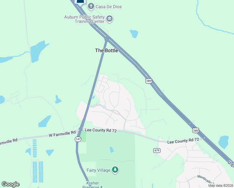 map of restaurants, bars, coffee shops, grocery stores, and more near 2683 Sophia Court in Auburn