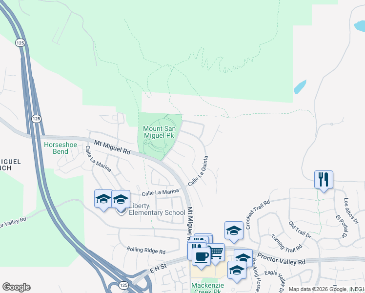 map of restaurants, bars, coffee shops, grocery stores, and more near 330 Plaza Toluca in Chula Vista