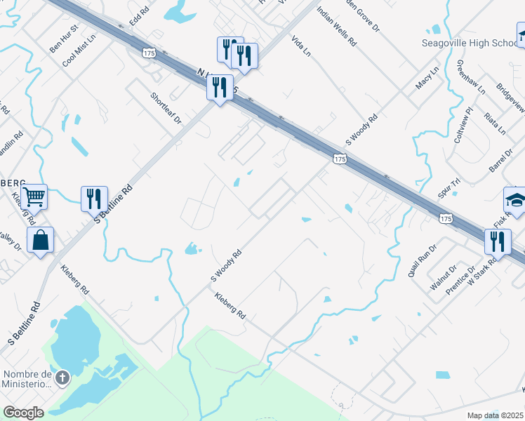 map of restaurants, bars, coffee shops, grocery stores, and more near 2049 Hollow Creek Drive in Dallas
