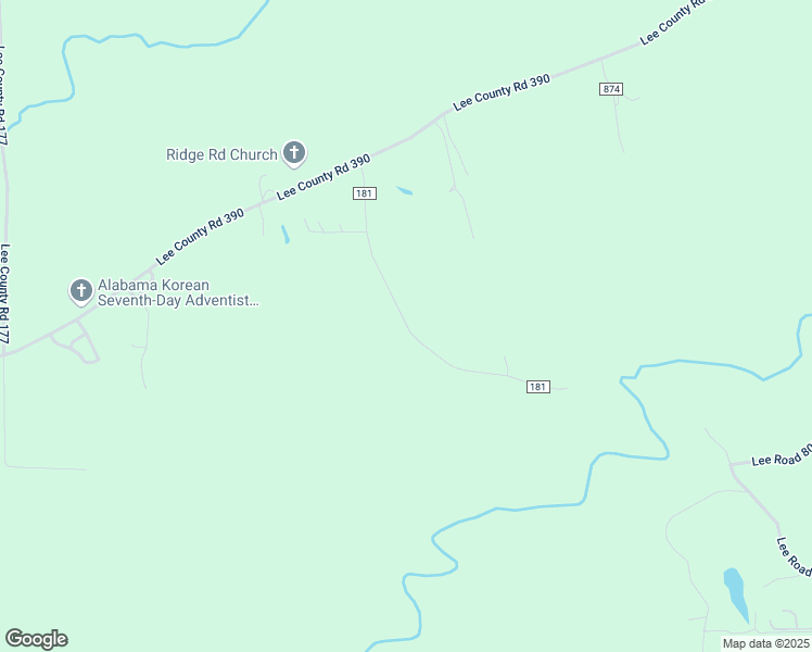 map of restaurants, bars, coffee shops, grocery stores, and more near County Road 181 in Opelika