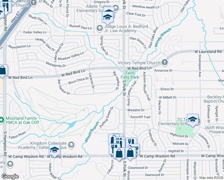 map of restaurants, bars, coffee shops, grocery stores, and more near 1337 Bar Harbor Drive in Dallas
