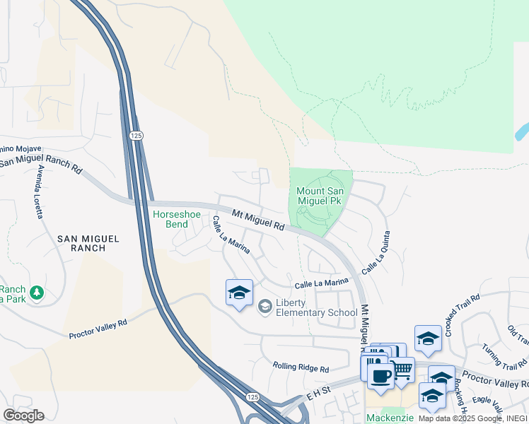 map of restaurants, bars, coffee shops, grocery stores, and more near 2208 Corte Anacapa in Chula Vista