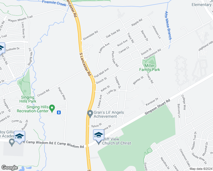 map of restaurants, bars, coffee shops, grocery stores, and more near 2429 Kahn Street in Dallas