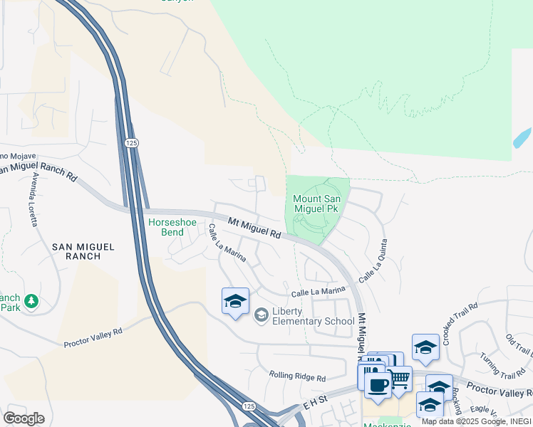 map of restaurants, bars, coffee shops, grocery stores, and more near 2207 Corte Anacapa in Chula Vista