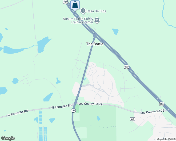 map of restaurants, bars, coffee shops, grocery stores, and more near 2693 Canal Court in Auburn