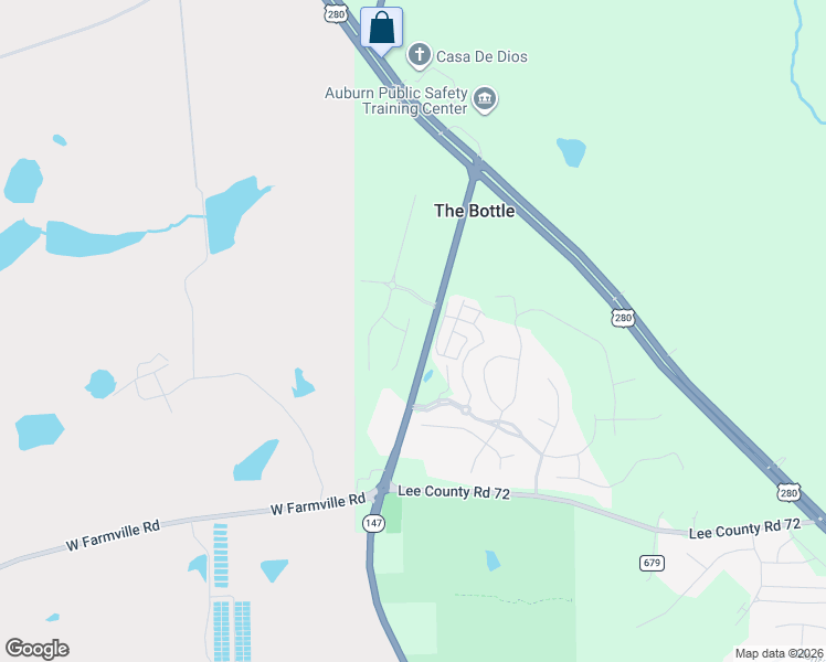 map of restaurants, bars, coffee shops, grocery stores, and more near 2675 Canal Court in Auburn