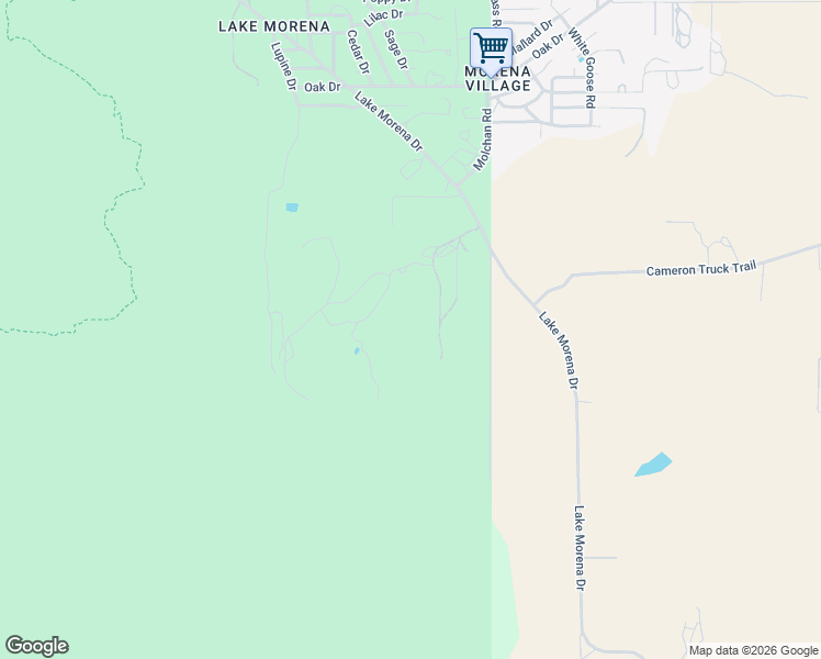 map of restaurants, bars, coffee shops, grocery stores, and more near 2292 Lake Morena Dr in Campo