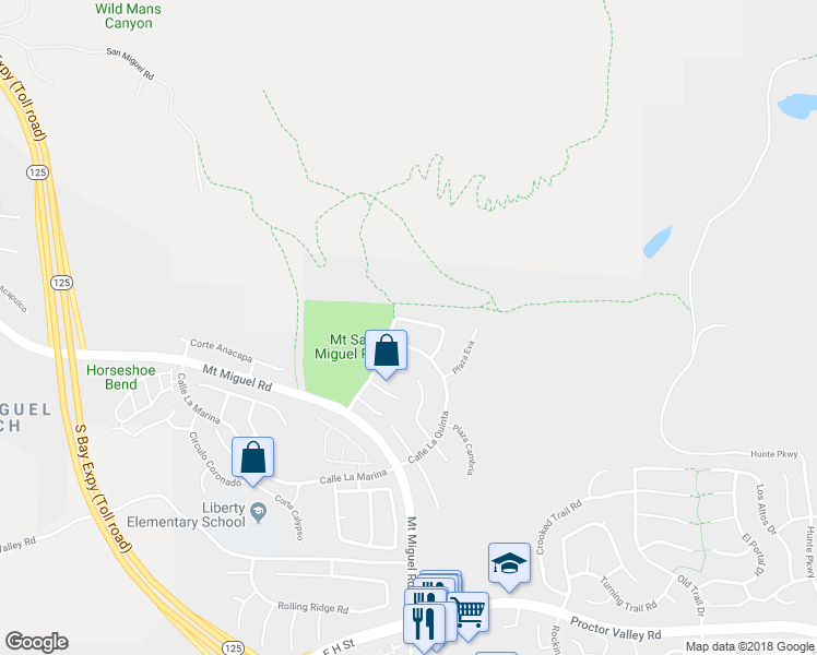 map of restaurants, bars, coffee shops, grocery stores, and more near 2358 Paseo Los Gatos in Chula Vista