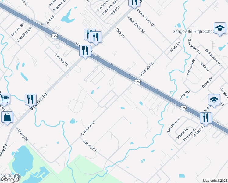 map of restaurants, bars, coffee shops, grocery stores, and more near 14006 Caltha Drive in Dallas