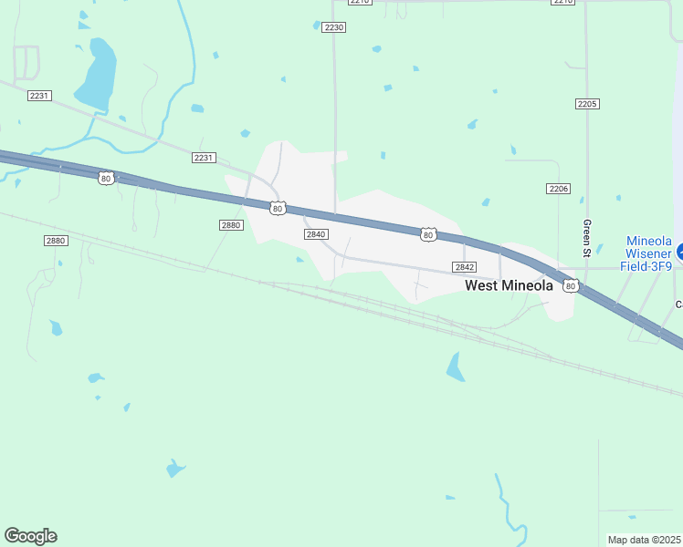 map of restaurants, bars, coffee shops, grocery stores, and more near 569 County Road 2840 in Mineola