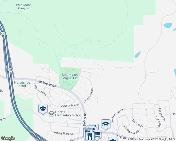 map of restaurants, bars, coffee shops, grocery stores, and more near 2358 Paseo Los Gatos in Chula Vista
