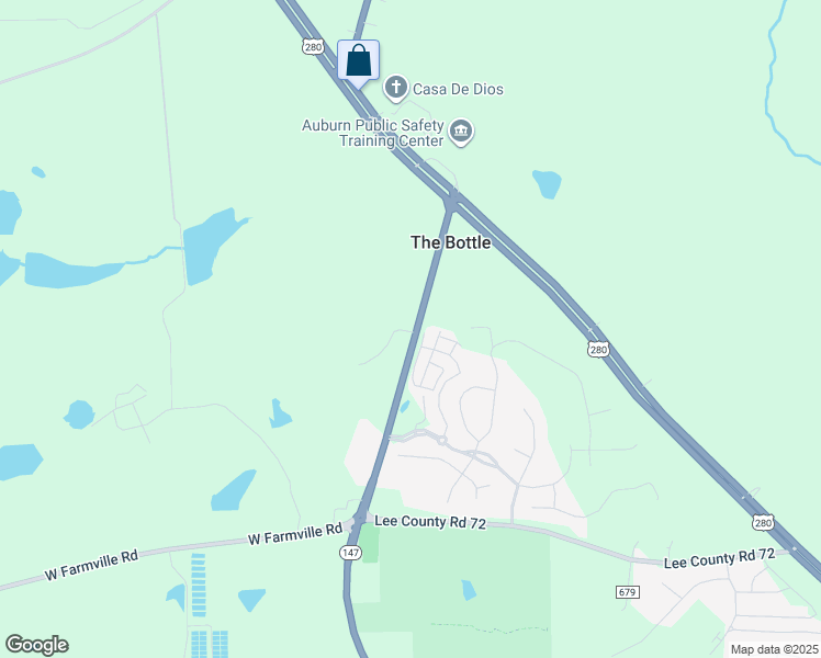 map of restaurants, bars, coffee shops, grocery stores, and more near 2693 Canal Court in Auburn