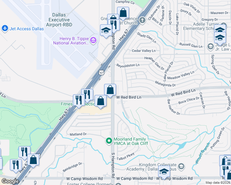 map of restaurants, bars, coffee shops, grocery stores, and more near 6301 Elder Grove Drive in Dallas