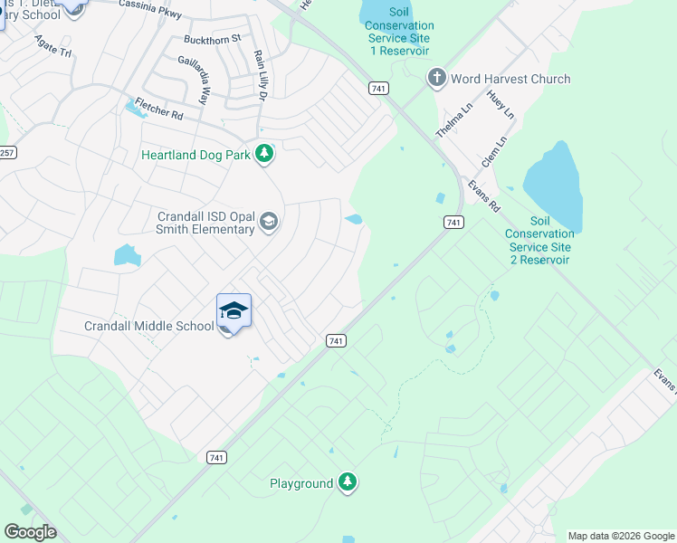 map of restaurants, bars, coffee shops, grocery stores, and more near 3937 Rochelle Lane in Heartland