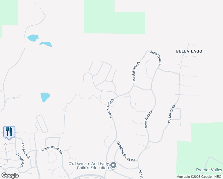 map of restaurants, bars, coffee shops, grocery stores, and more near 2961 Ranch Gate Road in Chula Vista