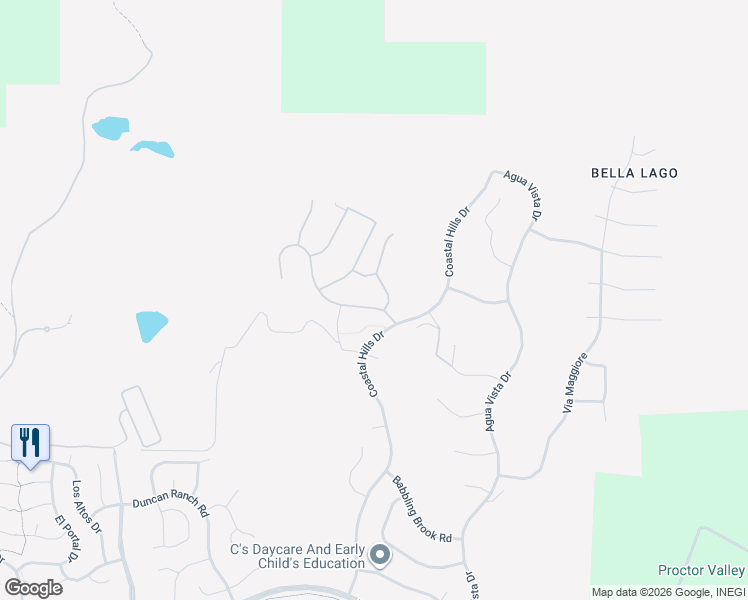 map of restaurants, bars, coffee shops, grocery stores, and more near 2961 Ranch Gate Road in Chula Vista