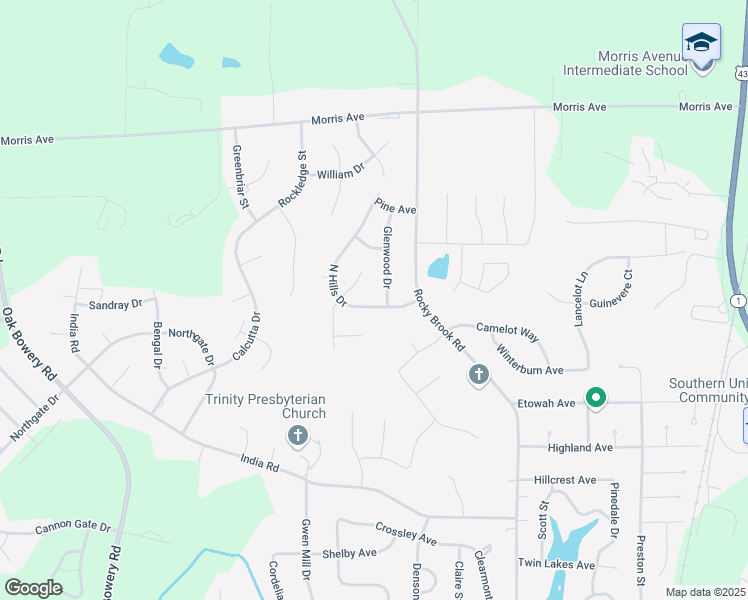 map of restaurants, bars, coffee shops, grocery stores, and more near 802 North Hills Drive in Opelika