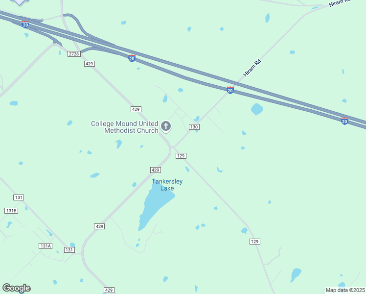 map of restaurants, bars, coffee shops, grocery stores, and more near 7920 County Road 129 in Terrell