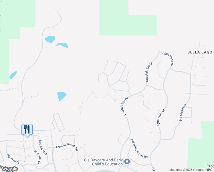 map of restaurants, bars, coffee shops, grocery stores, and more near 2920 Ranch Gate Road in Chula Vista