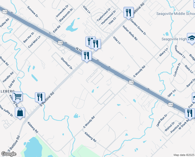 map of restaurants, bars, coffee shops, grocery stores, and more near 13660 C F Hawn Freeway in Dallas