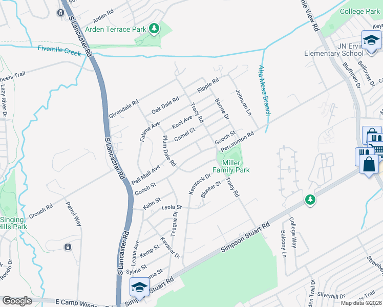 map of restaurants, bars, coffee shops, grocery stores, and more near 2613 Gooch Street in Dallas