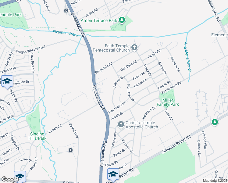 map of restaurants, bars, coffee shops, grocery stores, and more near 2374 Fatima Avenue in Dallas