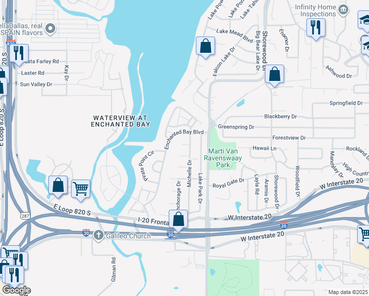 map of restaurants, bars, coffee shops, grocery stores, and more near 7404 Dodd Ct in Arlington
