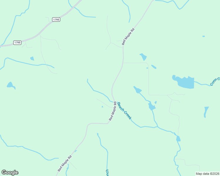 map of restaurants, bars, coffee shops, grocery stores, and more near 1384 Red Maple Road in Big Sandy