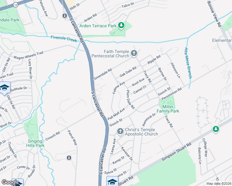 map of restaurants, bars, coffee shops, grocery stores, and more near 2374 Fatima Avenue in Dallas