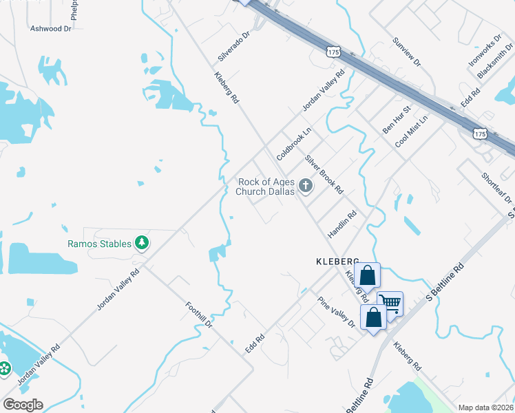 map of restaurants, bars, coffee shops, grocery stores, and more near 2530 Dell View Drive in Dallas