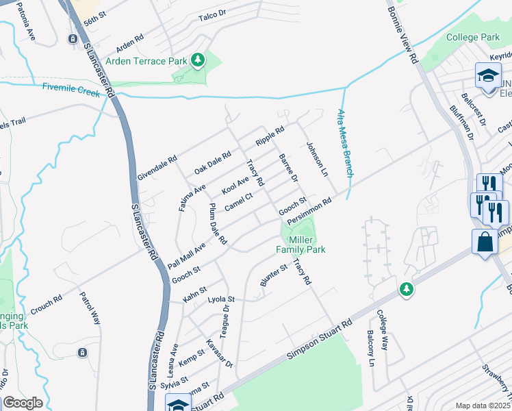 map of restaurants, bars, coffee shops, grocery stores, and more near 2715 Pall Mall Avenue in Dallas
