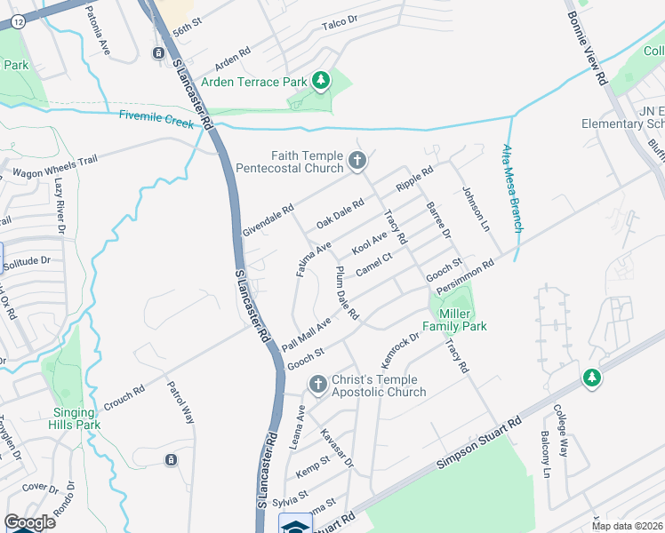 map of restaurants, bars, coffee shops, grocery stores, and more near 5810 Plum Dale Road in Dallas
