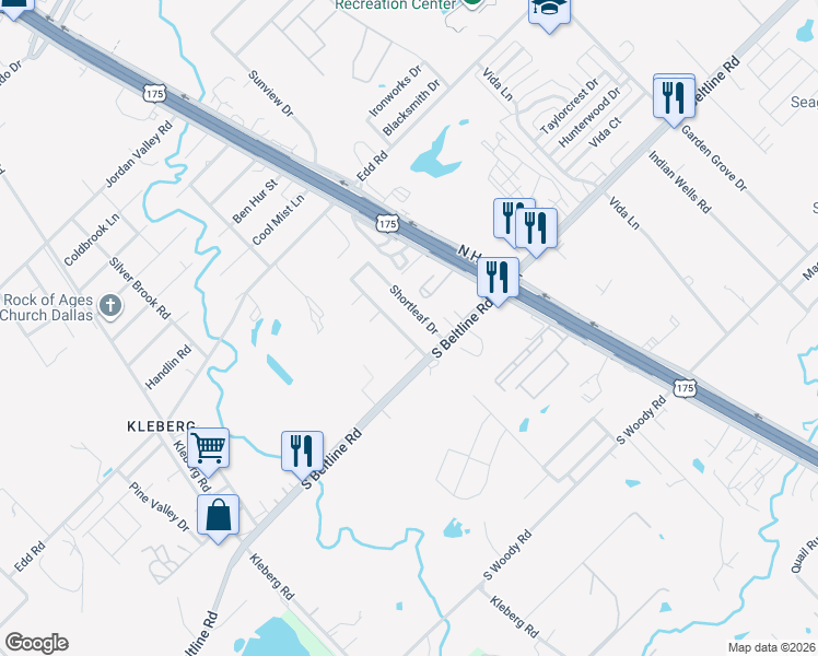 map of restaurants, bars, coffee shops, grocery stores, and more near 13539 Baldcypress Drive in Dallas