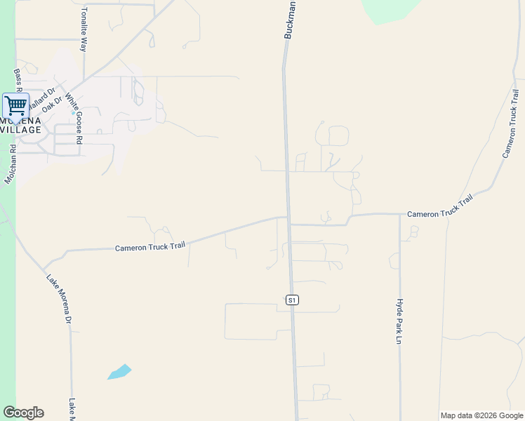 map of restaurants, bars, coffee shops, grocery stores, and more near Buckman Springs Road in Campo