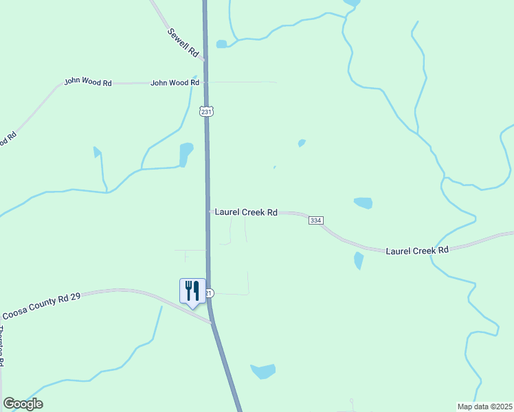 map of restaurants, bars, coffee shops, grocery stores, and more near 181 Laurel Creek Road in Titus