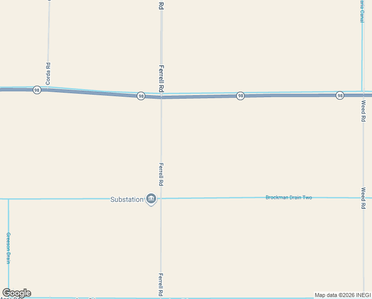 map of restaurants, bars, coffee shops, grocery stores, and more near 395 Ferrell Road in Calexico